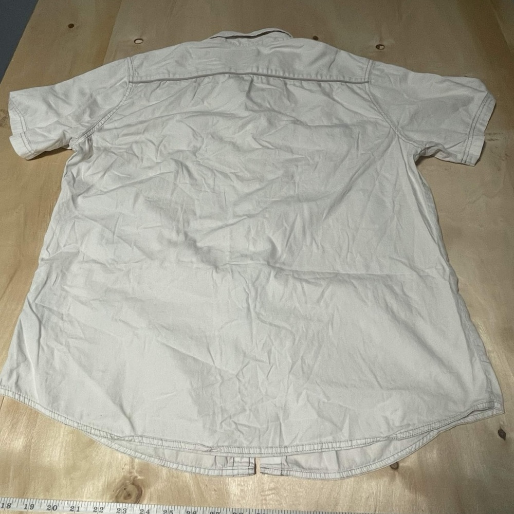 Xl White Button Up polo Helix